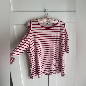 LOFT cold shoulder top! Size Large!